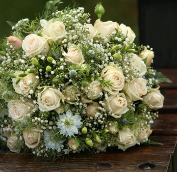 The forgotten wedding bouquet from roses