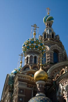 Temple "Spas Na Krovi" in Saint-Petersburg in Russia