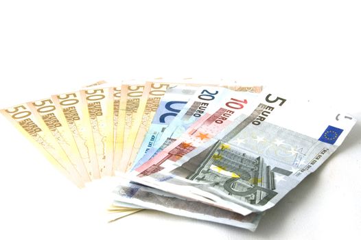 Euro banknotes money