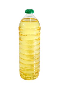 Isolated bottle of cooking oil on white background
