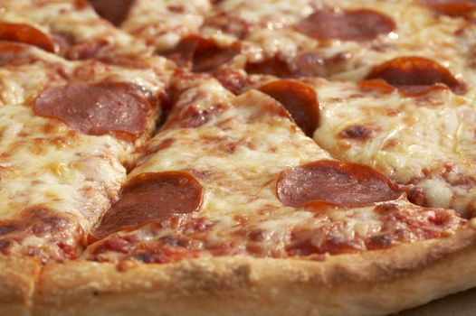 a close up picture of a pizza