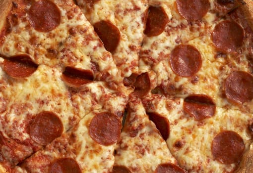 a close up picture of a pizza