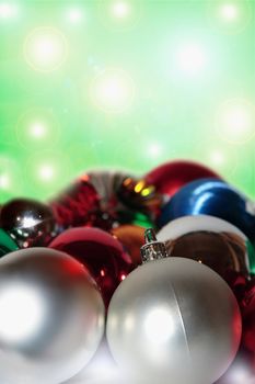 a selection of christmas balls and baubles