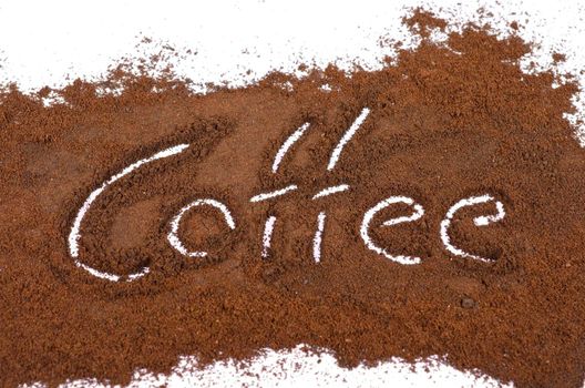 milled coffee sign on a white background