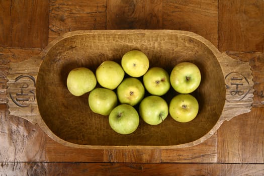 Close-up of some green apples