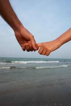 hands on the beach............