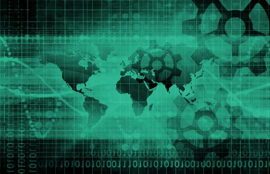 Industrial Background on a Global Map Scale