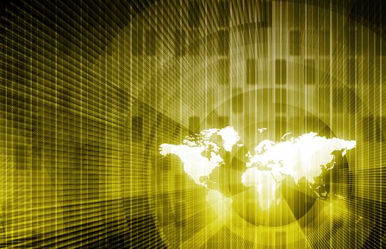 Security Network Data of the World Background