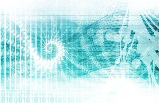 Science Technology Data as a Abstract Art