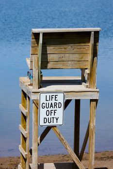 Life Guard off Duty chair at the beach.