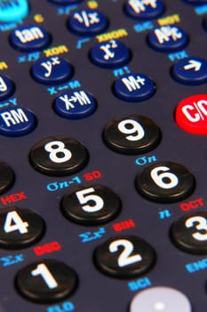 detail of a pocket calculator