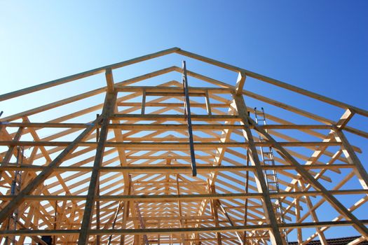 close-up of a building under construction....