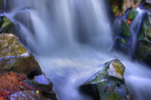 Beautiful picturesque waterfall in high dynamic range.