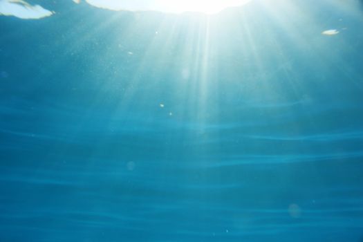 Water View from under the Ocean blue