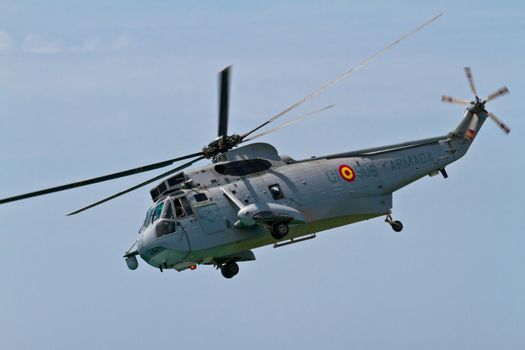 MALAGA, SPAIN-MAY 28: Helicopter Westland SH-3D/W Seaking of the Spanish Navy taking part in an exhibition on the day of the spanish army forces on May 28, 2011, in Malaga, Spain