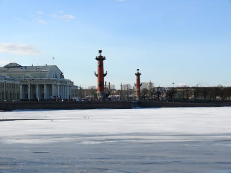 Birzhevaya embankment in Saint-Petersburg, Russia