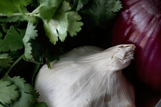 fresh ingredients ready to be chopped