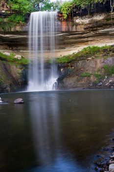 Beautiful Minnehaha Falls waterfall in Minneapolis Minnesota.