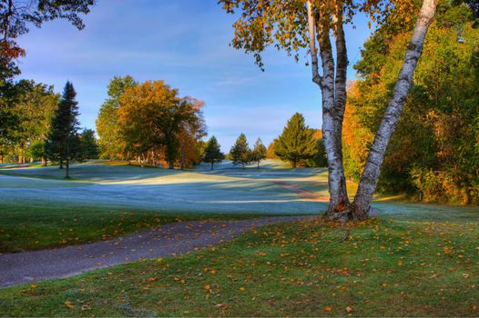 October's Fall Colors at the Golf Course.