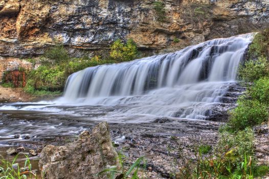 HDR (High Dynamic Range) image of Willow River State Park Waterfall.