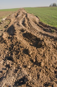 old country gravel road repair