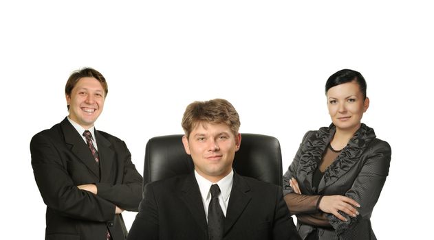 Business people. Group of people it is isolated on a white background.