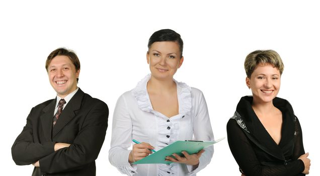 Business people. Group of people it is isolated on a white background.