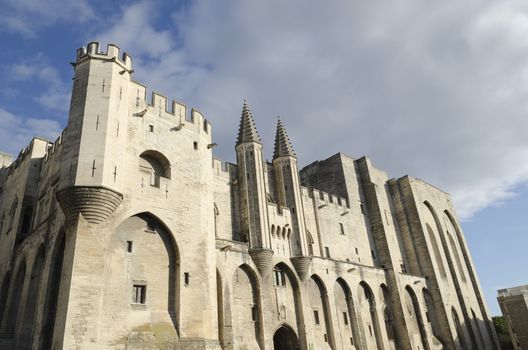 palace of the popes in Avignon city, France