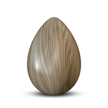 An image of one old wooden egg