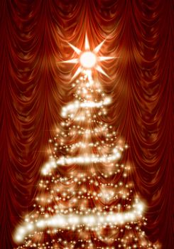 An image of a nice red christmas tree of light
