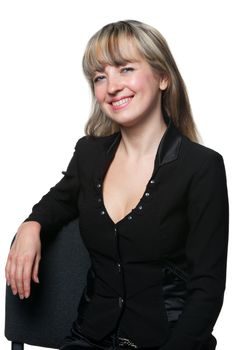 The business woman. It is isolated on a white background