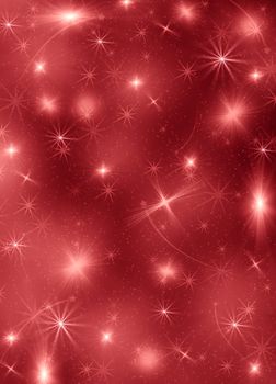 Background with shines, sparks. A red background