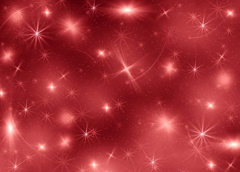 Background with shines, sparks. A red background