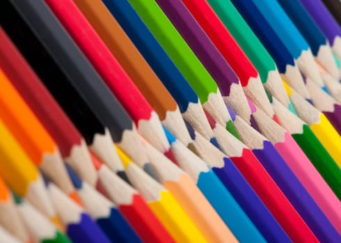 Background from color pencils. Are combined to each other