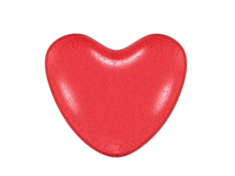 Glass heart. Isaolatet on white background