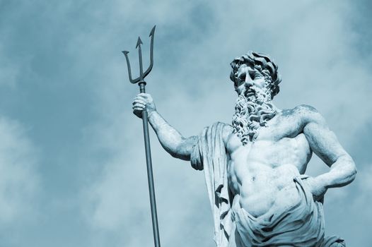 Statue Neptun. Date of creation 1800-1900 years. Lvov, Ukraine