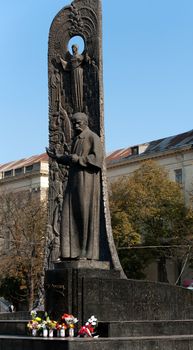 Monument Taras Shevchenko. The city of Lvov, Ukraine