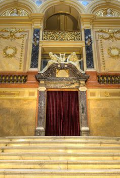 stairway. An interior of opera theatre. Lvov, Ukraine
