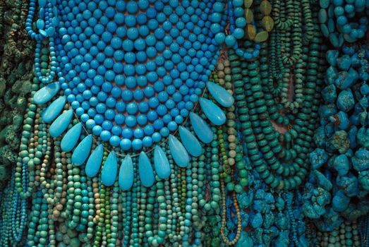 Necklaces at an egyptian market.