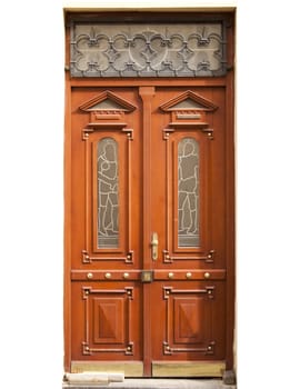 antique doors, history of the city, the doors on a white background