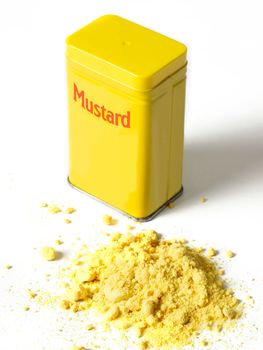 close up of mustard powder