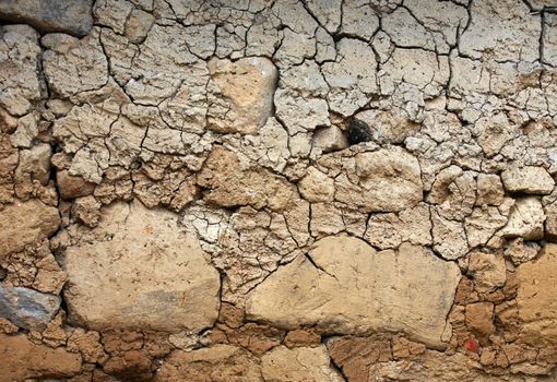 Cracked, parched land after a drought 