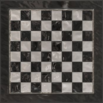 A classy chessboard background with shiny relections.