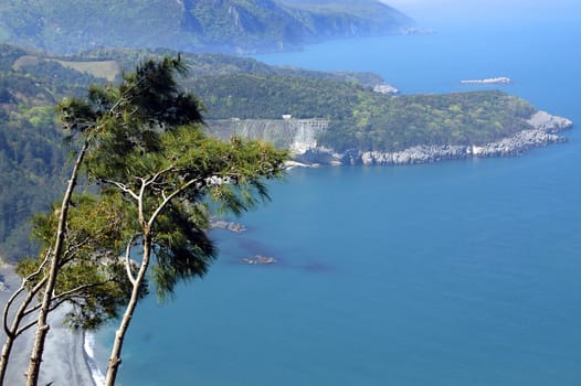 view of the Black sea in Turkey