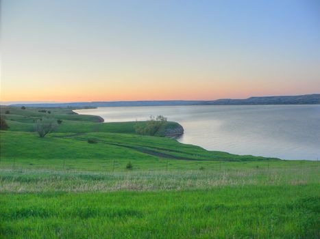 Missouri river near Platte, South Dakota, USA.