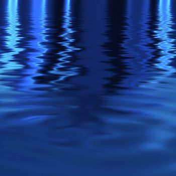 A blue water background illustration with reflections and ripples.