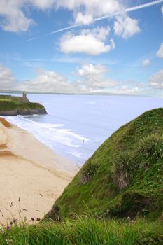 a scenic view of the irish coastline