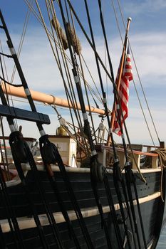 Tal Ship Riggin and Flag in Dana Point Harbor