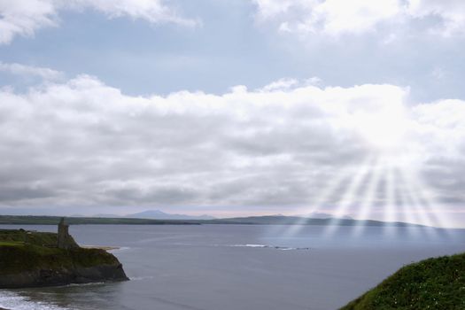 a scenic view of the irish coastline