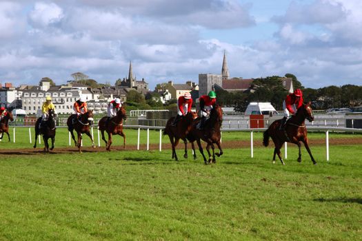 a wet day at the horse races